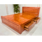 Giường Ngủ Phủ Gỗ Hương Đá Long