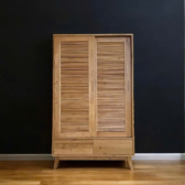 Tủ áo gỗ sồi Mỹ cửa lùa kích thước 1.2x0.6x2m