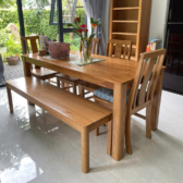 Bộ bàn ăn 4 ghế + ghế băng