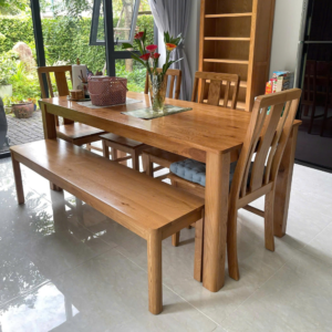 Bộ bàn ăn 4 ghế + ghế băng