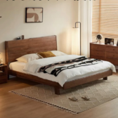 Giường Ngủ Gỗ Tự Nhiên Phong Cách Tối Giản, Hiện Đại