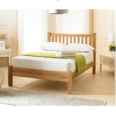 Giường ngủ gỗ tự nhiên nan thấp đuôi dọc