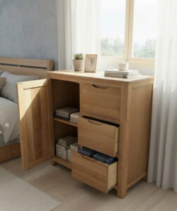 Tủ ngăn kéo gỗ sồi mỹ kích thước 1000x450x1000mm