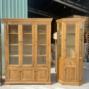 Tủ trưng bày gỗ tự nhiên 6 cánh cửa