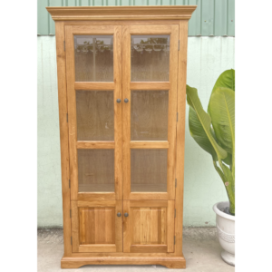 Tủ trưng bày 3 mặt kính 4 cánh chân đế CMR