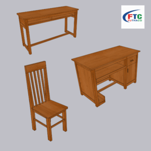 Combo Bàn Làm Việc Và Ghế Gỗ Tự Nhiên Hiện Đại – Tinh Tế Trong Từng Đường Nét