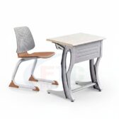 Bộ bàn ghế học tập mặt ghế màu cam